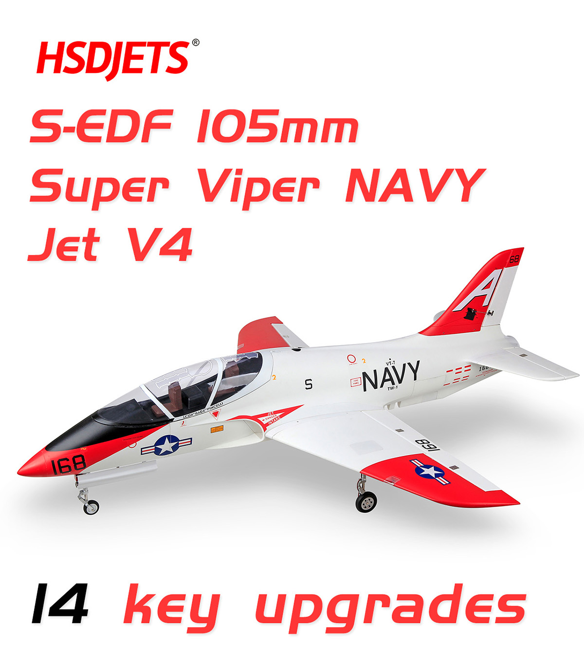 HSDJETS S-EDF 105mm Super Viper Navy Colors PNP 12S