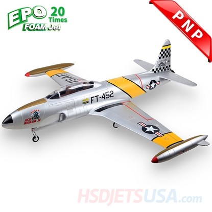 Picture of HSDJETS T-33 Foam Turbine Yellow ribbon Colors PNP *