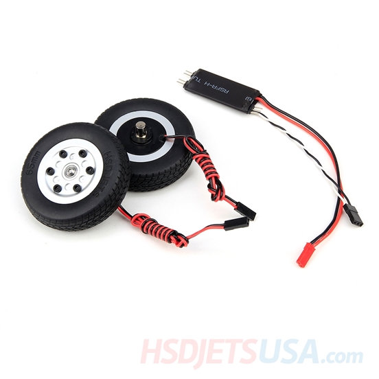 Picture of HSDJETS S-EDF 105mm F-16 left and right brake wheels with Control panel