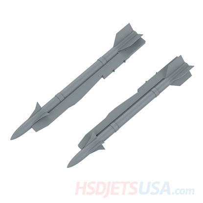 Picture of HSDJETS S-EDF 105mm HF-16 Black and white Snow Camo color left and right Missiles