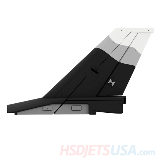 Picture of HSDJETS S-EDF 105mm HF-16 Black and white Snow Camo color Vertical tail