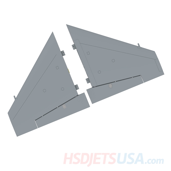 Picture of HSDJETS S-EDF 105mm HF-16 Grey color left and right main wing