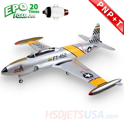 Picture of HSDJETS T-33 Foam Turbine Yellow ribbon Colors PNP+SWH-80B