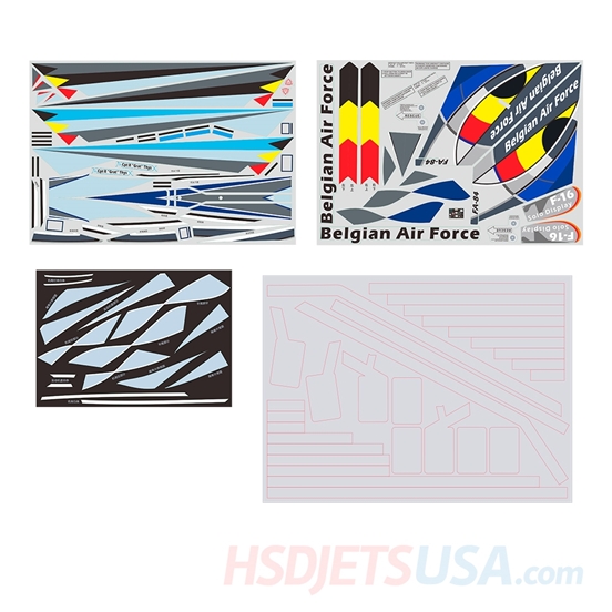 Picture of HSDJETS HF-16 Belgian Colors decal