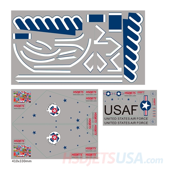 Picture of HSDJETS HF-16 Thunderbirds Colors decal