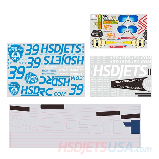 Picture of HSDJETS HL-39 Blue Camo color decal