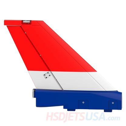 Picture of HSDJETS HF-16 Turbine Red White color Rudder