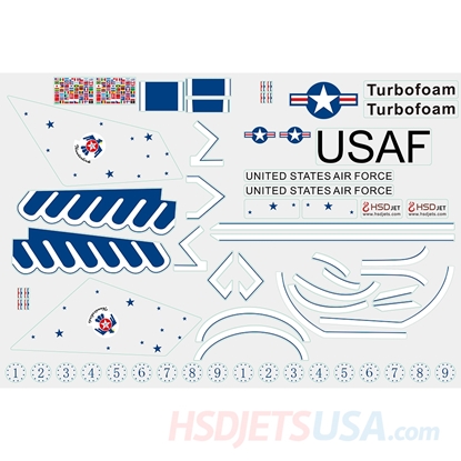 Picture of HSDJETS HF-16 Thunderbirds colors decal